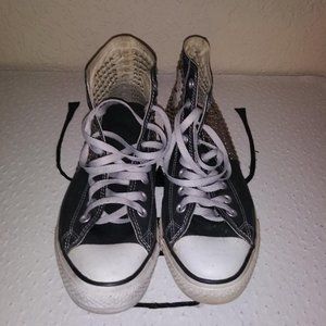 Genuine CONVERSE Black with studs All-star Chuck Taylor Sneakers Shoes